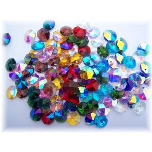14mm Octagons - AB 1 Hole
