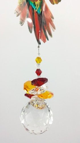 red macaw suncatcher- large size red macaw suncatcher- large size
