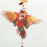 red macaw suncatcher- large size