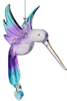 7cm blown glass hummingbird