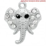 rhinestone elephant charm