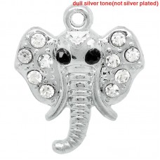 rhinestone elephant charm