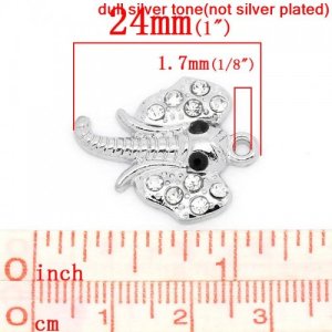 rhinestone elephant charm
