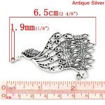 medium peacock charm