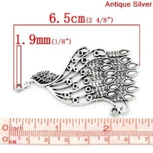 medium peacock charm