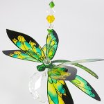dragonfly suncatcher green yellow