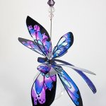 dragonfly suncatcher pink purple