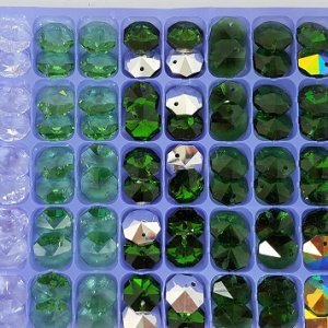 14mm octagon tray green pack
