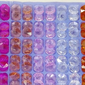 14mm octagon tray peach pack