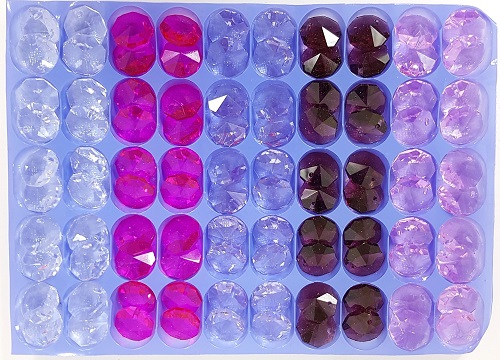 14mm octagon tray pink pack 2