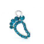 rhinestone baby foot charm