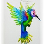 rainbow hummingbird crystal suncatcher gnc2