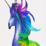 rainbow unicorn crystal suncatcher