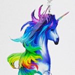 rainbow unicorn crystal suncatcher