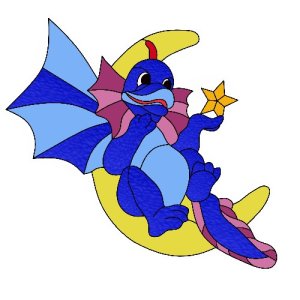 moon dragon craft film cutouts