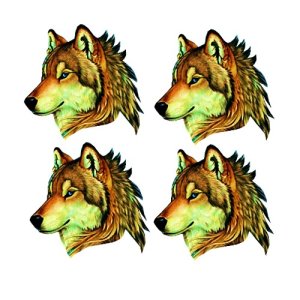 brown wolf craft film cutouts