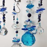 lapis crystal chandelier