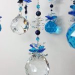lapis crystal chandelier