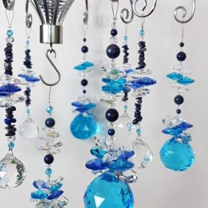 lapis crystal chandelier