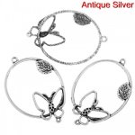 Butterfly charm large oval