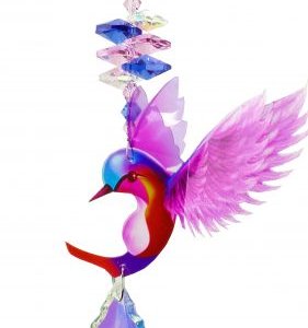 hummingbird crystal suncatcher pink #1