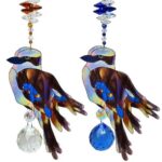 kookaburra crystal suncatcher gift amber-blue