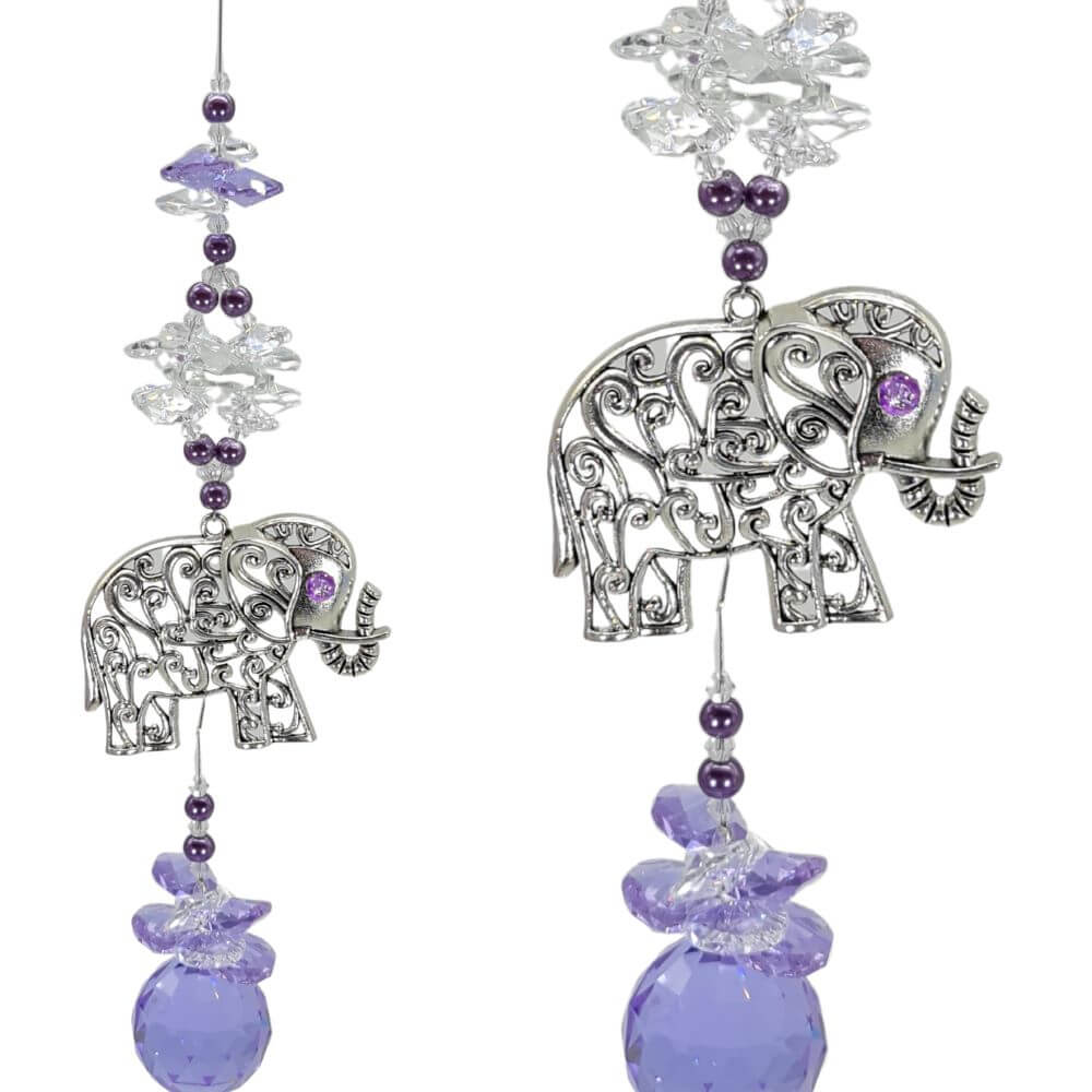 lilac elephant suncatcher 2