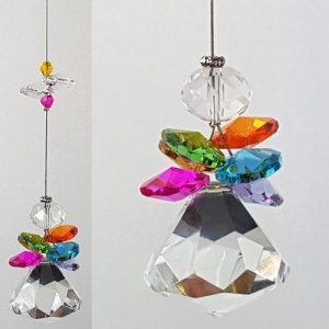 Rainbow angel crystal suncatcher 1