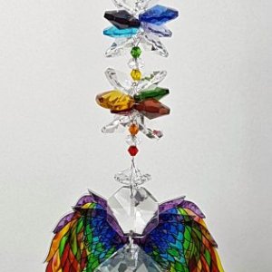 chakra angel crystal suncatcher #3