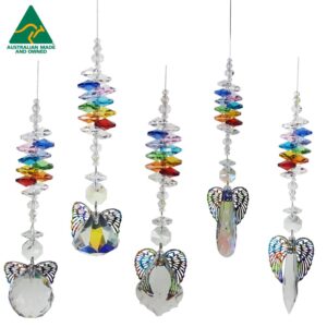 rainbow angel suncatcher set of 5