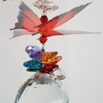 7 butterfly chakra suncatcher