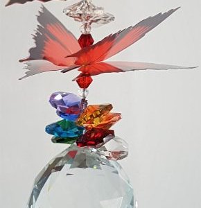 7 butterfly chakra suncatcher
