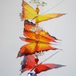 7 butterfly chakra suncatcher