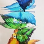 7 butterfly chakra suncatcher