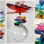 large 7 butterfly chakra suncatcher