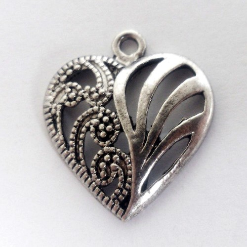 heart charm #2 pack of 6