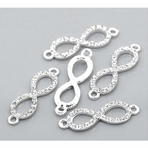 Infinity Charm #2 Rhinestone pack of 4