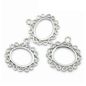 Oval Joiner Charm pack of 6
