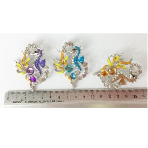 rhinestone seahorse pendant