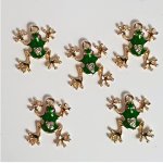small rhinestone frog charms