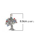 Large Rhinestone Tree of Life Charm