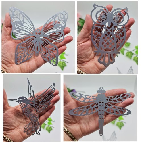 silver metal craft hanging charms 2