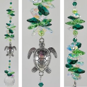 turtle suncatcher green turquoise