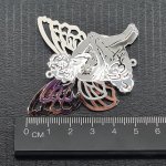 Stainless Steel Filigree Fairy Charm 3D. Fairy charms and pendants for making suncatchers, jewelry and crafts.