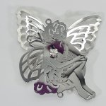 Stainless Steel Filigree Fairy Charm 3D. Fairy charms and pendants for making suncatchers, jewelry and crafts.