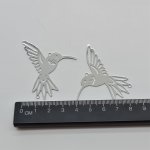 Filigree Hummingbird Stainless Steel Charm pack of 2