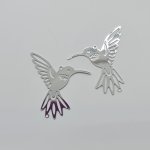 Filigree Hummingbird Stainless Steel Charm pack of 2