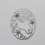 Unicorn Filigree Rhinestone Charm