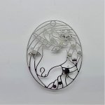 Unicorn Filigree Rhinestone Charm