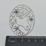 Unicorn Filigree Rhinestone Charm